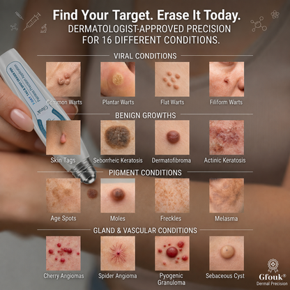 𝐎𝐟𝐟𝐢𝐜𝐢𝐚𝐥 𝐁𝐫𝐚𝐧𝐝 𝐒𝐭𝐨𝐫𝐞 |✒️GFOUK® Fast-Acting Wart Remover Care Pen | Targets Warts, Skin Tags & Rough Bumps(Zero Pain, Zero 𝐒𝐜𝐚𝒓𝒔 Rollerball)