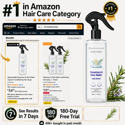 LAST DAY 50% OFF🧡Dyvorocosh® Rosemary & Rice Water Leave-In Hair Spray