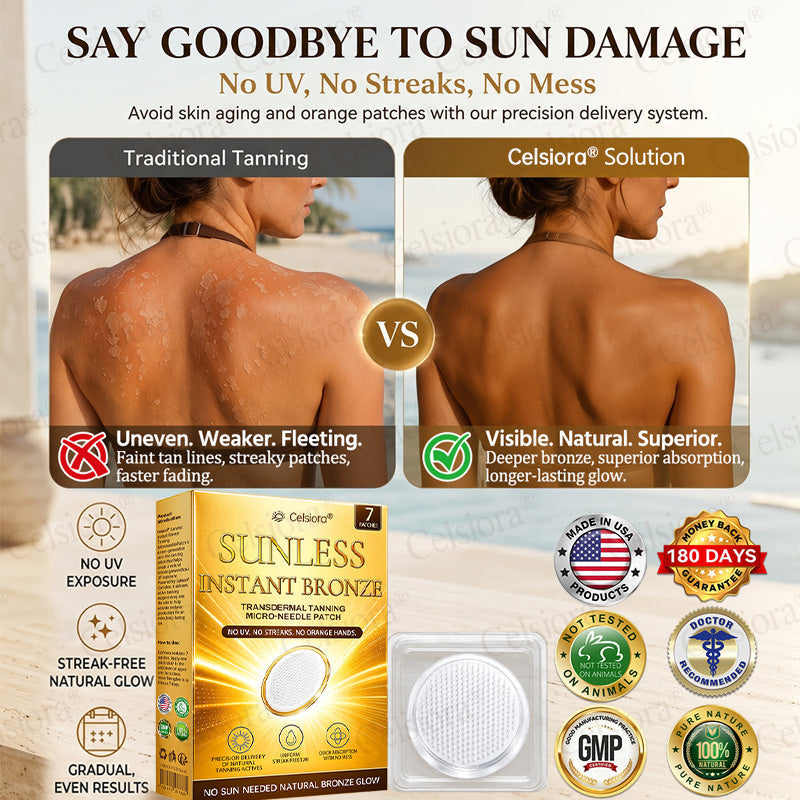 ☀️✨ Celsiora® 𝐒𝐮𝐧𝐥𝐞𝐬𝐬 𝐈𝐧𝐬𝐭𝐚𝐧𝐭 𝐁𝐫𝐨𝐧𝐳𝐞 𝐓𝐚𝐧𝐧𝐢𝐧𝐠 𝐌𝐢𝐜𝐫𝐨𝐧𝐞𝐞𝐝𝐥𝐞 𝐏𝐚𝐭𝐜𝐡