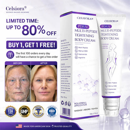Celsiora® PDRN Multi-Peptide Massaging Body Roller Cream