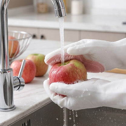Dyvorocosh Multi-Functional Scrubber Gloves - Ergonomic Grip & High-Density Bristles for Effortless Cleaning