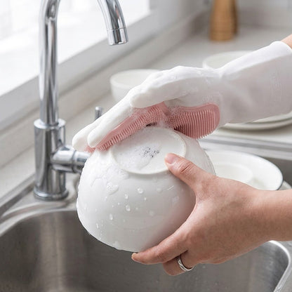 Dyvorocosh Multi-Functional Scrubber Gloves - Ergonomic Grip & High-Density Bristles for Effortless Cleaning