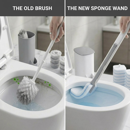 Dyvorocosh Flexible Crevice Toilet Wand - Deep Clean Every Corner with Replaceable Scrubbing Pads