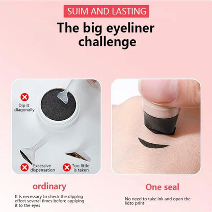🎉Last Day Promotion 70% OFF🔥Rolimey® Dual-Head Eyeliner Stamp Pen - Quick-Dry, Smudge-Proof