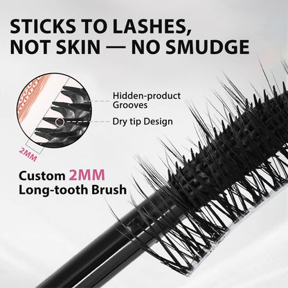 🧚🏻‍♀️✨ Dual-Ended Waterproof Mascara for Volume, Length & Curl 👁️— Clump-Free Fuller, Longer Lashes in 2 Easy Steps