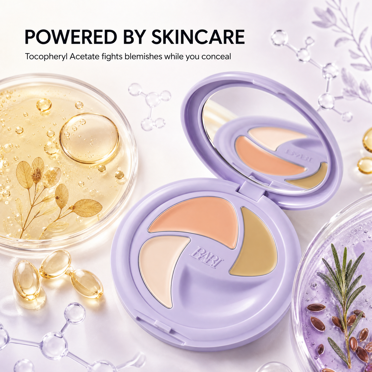 ✨3-Color Full Coverage Concealer Palette – Covers Dark Circles, Acne Marks, Fine Lines & Age Spots
