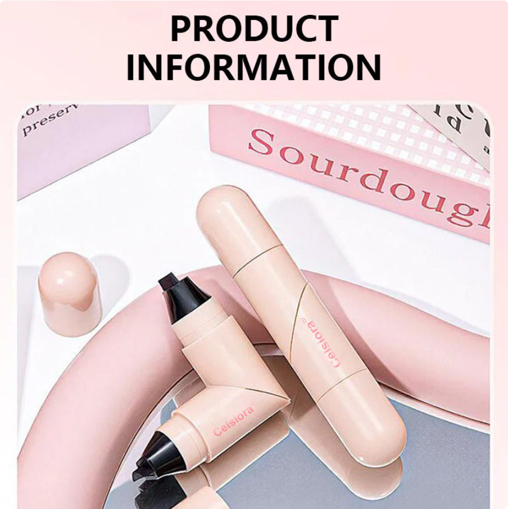 🎉Last Day Promotion 70% OFF🔥Rolimey® Dual-Head Eyeliner Stamp Pen - Quick-Dry, Smudge-Proof