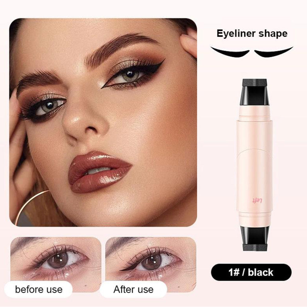 🎉Last Day Promotion 70% OFF🔥Rolimey® Dual-Head Eyeliner Stamp Pen - Quick-Dry, Smudge-Proof