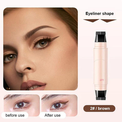 🎉Last Day Promotion 70% OFF🔥Rolimey® Dual-Head Eyeliner Stamp Pen - Quick-Dry, Smudge-Proof