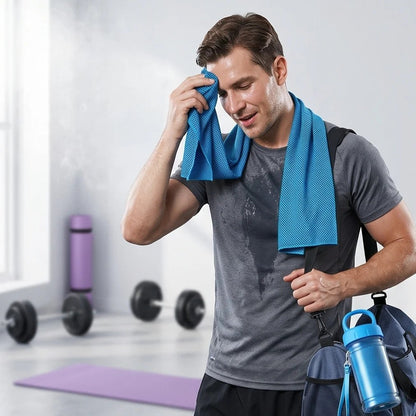 🏃❄️LAST DAY 50% OFF ✨Cold Sweat Towel You Can Use Anywhere, Anytime! Reusable Soft Absorbent Cooling Portable