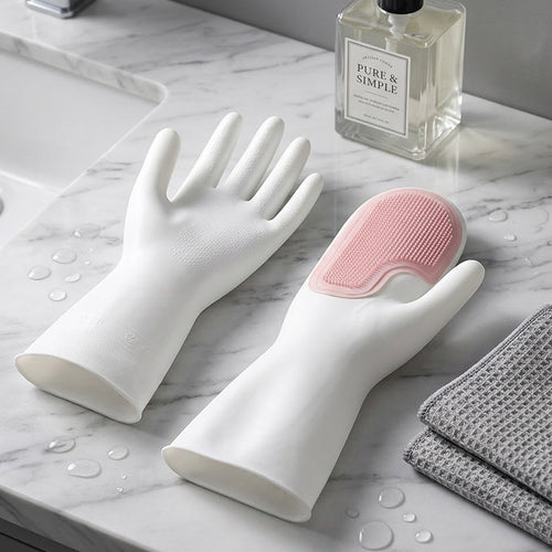 Dyvorocosh Multi-Functional Scrubber Gloves - Ergonomic Grip & High-Density Bristles for Effortless Cleaning