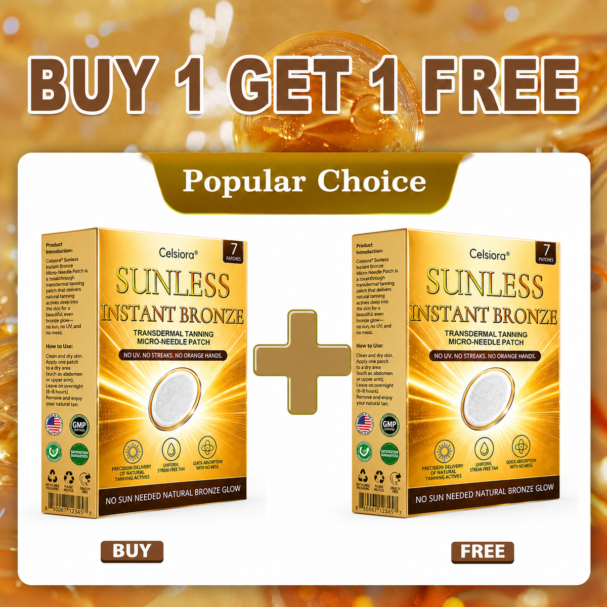 ☀️✨ Celsiora® 𝐒𝐮𝐧𝐥𝐞𝐬𝐬 𝐈𝐧𝐬𝐭𝐚𝐧𝐭 𝐁𝐫𝐨𝐧𝐳𝐞 𝐓𝐚𝐧𝐧𝐢𝐧𝐠 𝐌𝐢𝐜𝐫𝐨𝐧𝐞𝐞𝐝𝐥𝐞 𝐏𝐚𝐭𝐜𝐡