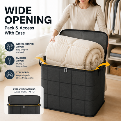 🔥 LAST DAY 50% OFF! 🏠 XXL 210L Storage Bag – Large Capacity Moving & Closet Organizer for Quilts, Bedding & Sweaters