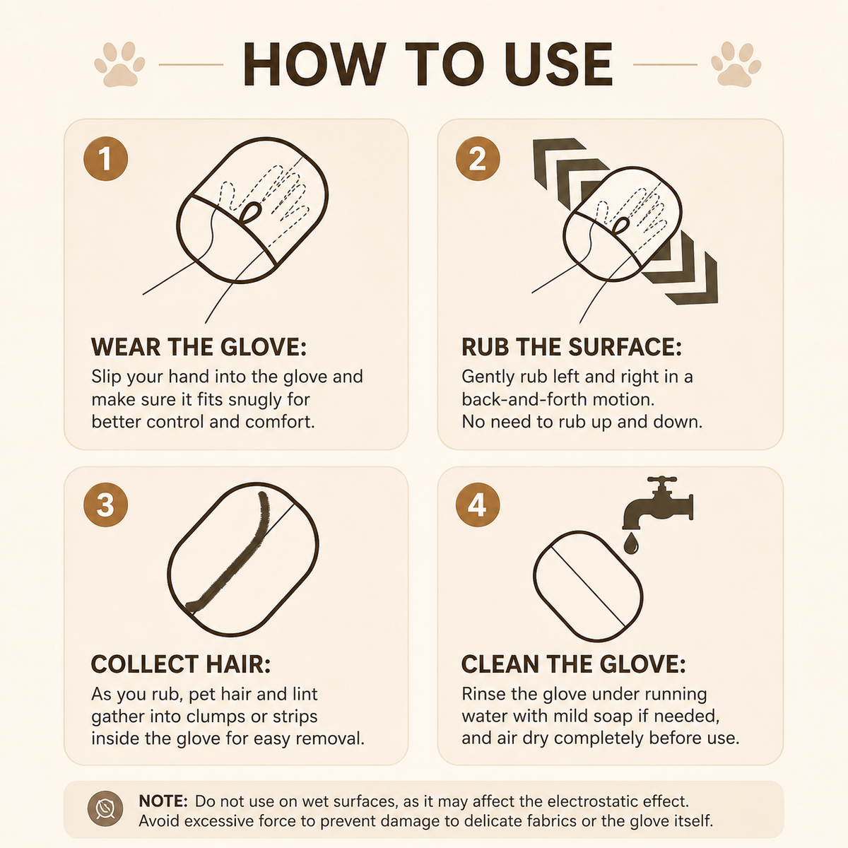 🔥Latest Technology🔥🐾🧤 Pet Hair Remover Electrostatic Gloves