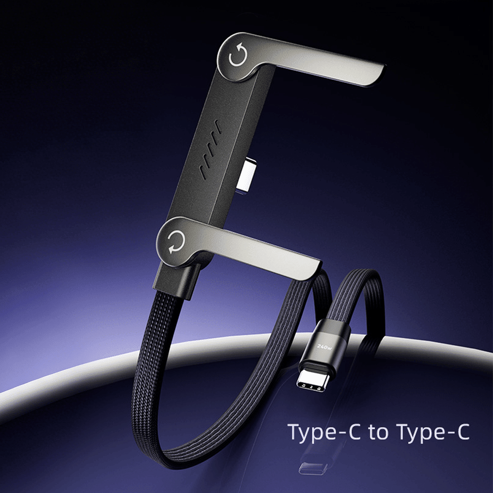 🙈🌷A Cable That Cares – 240W Charger with Hidden Stand ⚡