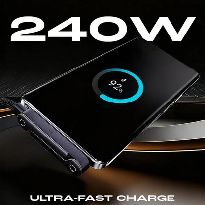 🙈🌷A Cable That Cares – 240W Charger with Hidden Stand ⚡