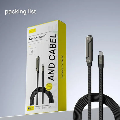 🙈🌷A Cable That Cares – 240W Charger with Hidden Stand ⚡