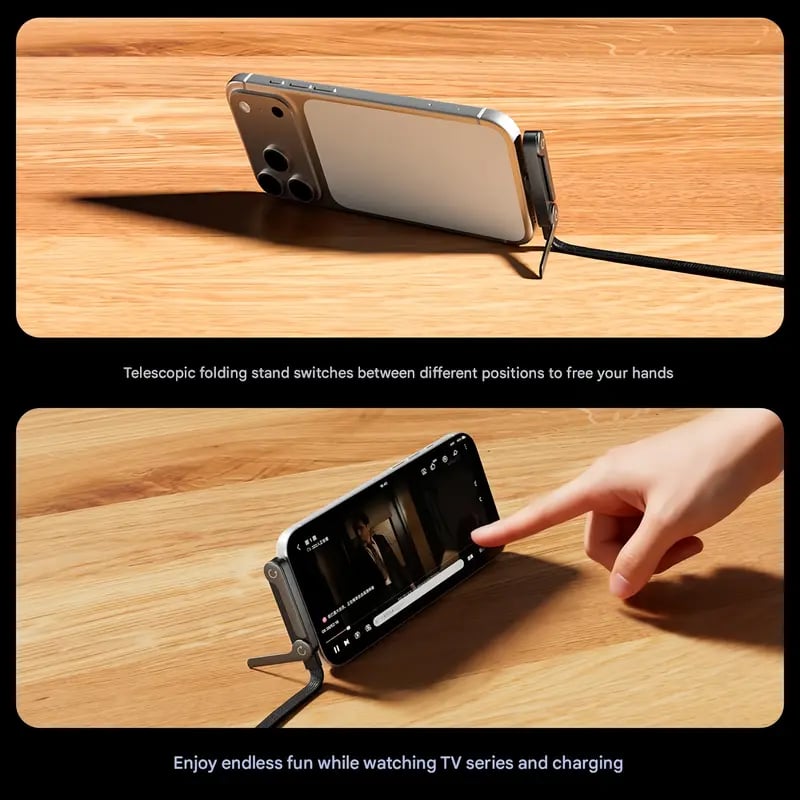 🙈🌷A Cable That Cares – 240W Charger with Hidden Stand ⚡