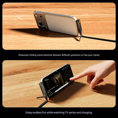 🙈🌷A Cable That Cares – 240W Charger with Hidden Stand ⚡