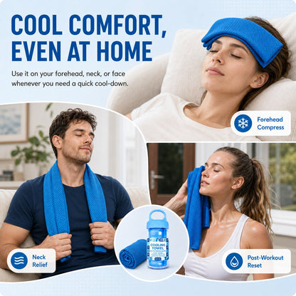 🏃❄️LAST DAY 50% OFF ✨Cold Sweat Towel You Can Use Anywhere, Anytime! Reusable Soft Absorbent Cooling Portable