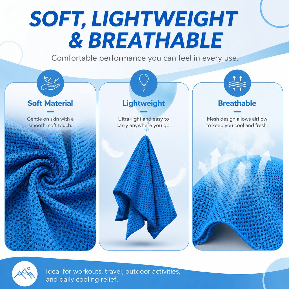 🏃❄️LAST DAY 50% OFF ✨Cold Sweat Towel You Can Use Anywhere, Anytime! Reusable Soft Absorbent Cooling Portable