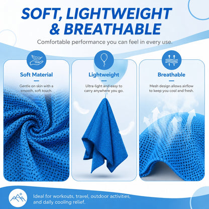🏃❄️LAST DAY 50% OFF ✨Cold Sweat Towel You Can Use Anywhere, Anytime! Reusable Soft Absorbent Cooling Portable
