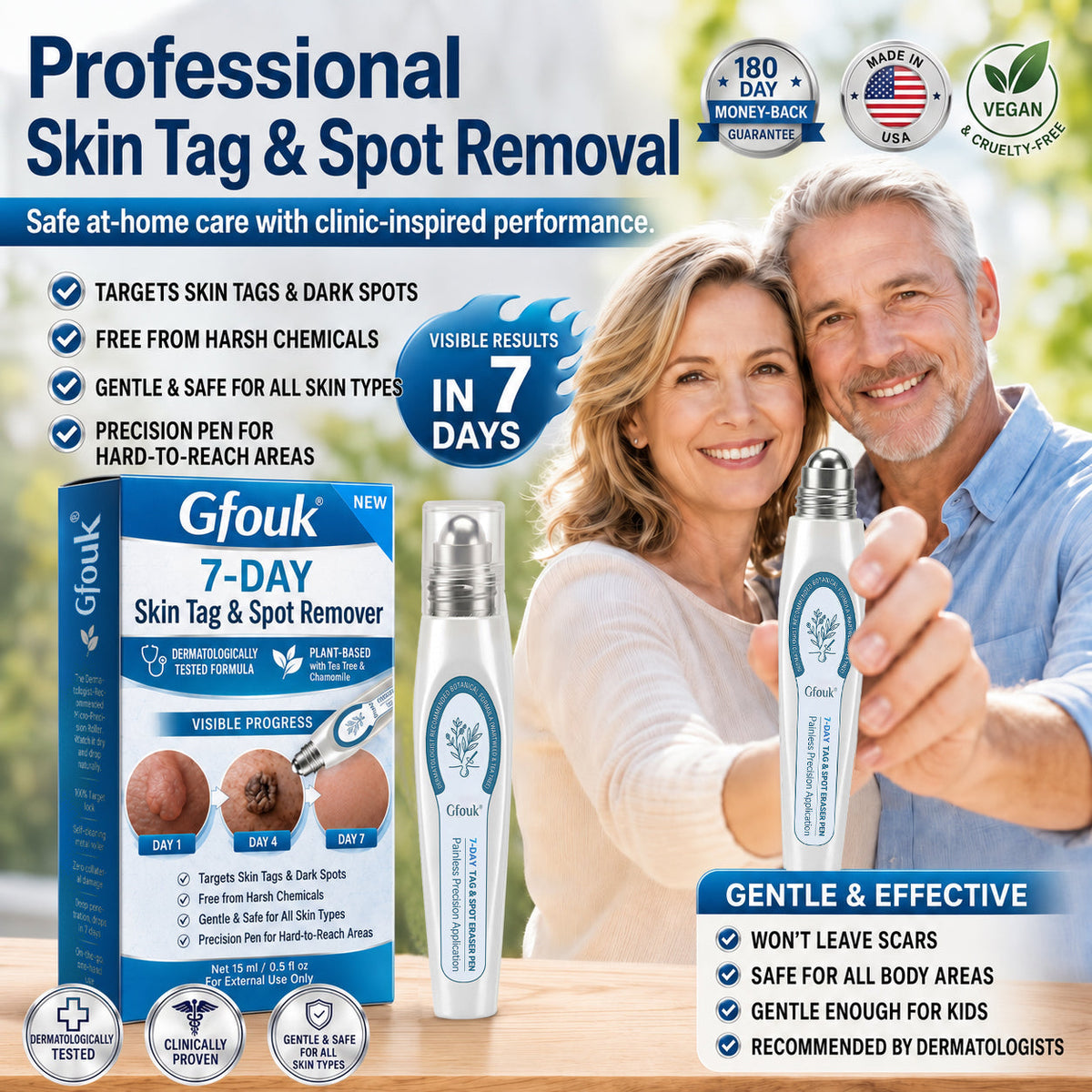 𝐎𝐟𝐟𝐢𝐜𝐢𝐚𝐥 𝐁𝐫𝐚𝐧𝐝 𝐒𝐭𝐨𝐫𝐞 |✒️GFOUK® Fast-Acting Wart Remover Care Pen | Targets Warts, Skin Tags & Rough Bumps(Zero Pain, Zero 𝐒𝐜𝐚𝒓𝒔 Rollerball)