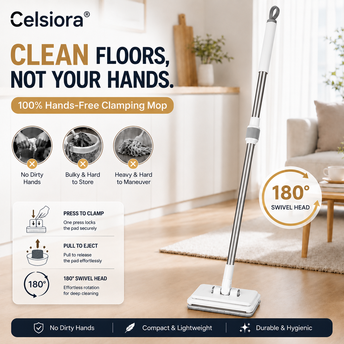 The Convenient Cloth Changing Mini Mop